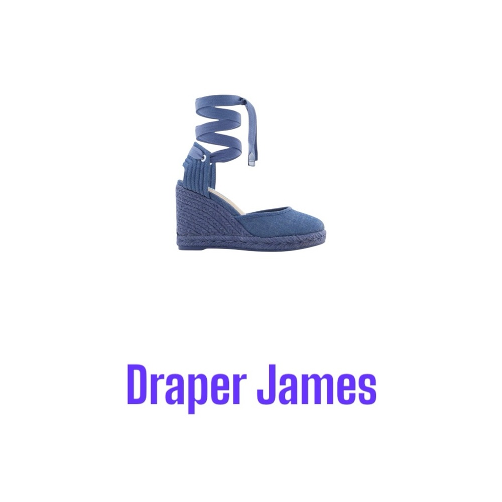Draper James strappy  Wedge Espadrille Shoes sz 8.5